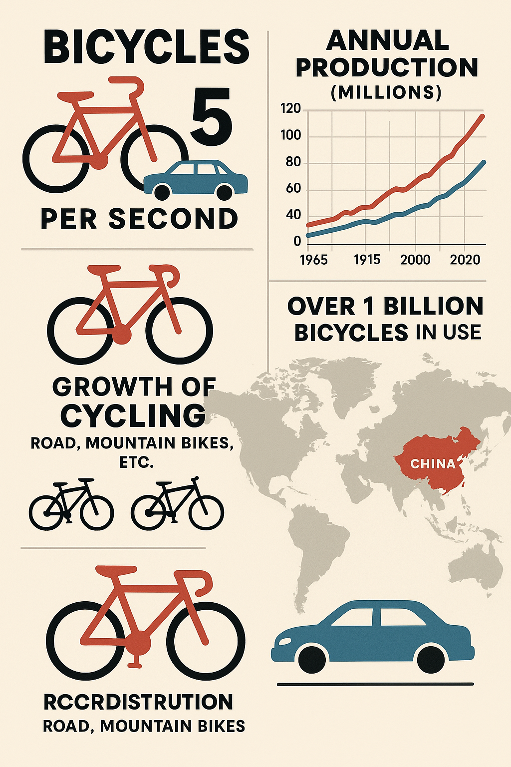 Hay más de mil millones de bicicletas en el mundo