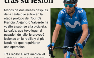 Alejandro Valverde vuelve a los entrenamientos